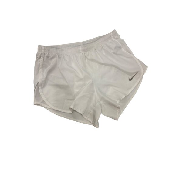 Nike Dri-Fit Running Shorts White Sz Small Pull On Swoosh Workout Sportswear Gym - Picture 1 of 7